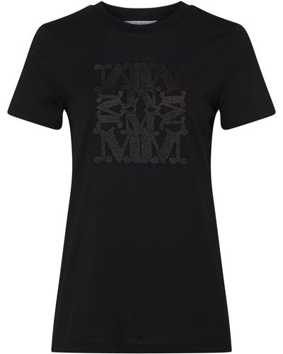 Max Mara Logo-T-Shirt Taverna - Schwarz