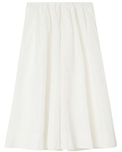 House of Dagmar A-Lined Midi Skirt - White