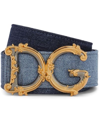 Dolce & Gabbana Ceinture DG Girls - Bleu