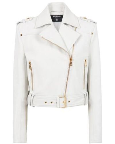 Women Fashion White Leather Jacket, Leather Jackets, Biker Jacket - Rangoli  Collections