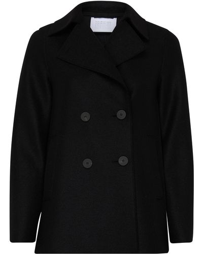 Harris Wharf London Manteau en laine pressée - Noir