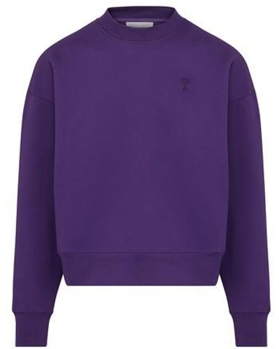 Ami Paris Ami De Coeur Sweatshirt - Purple
