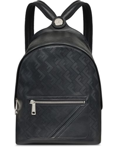 Fendi Rucksack aus Leder - Schwarz