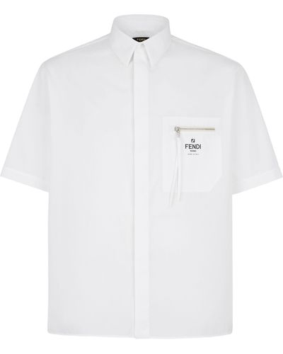 Fendi Hemd mit kurzen Ärmeln - Weiß