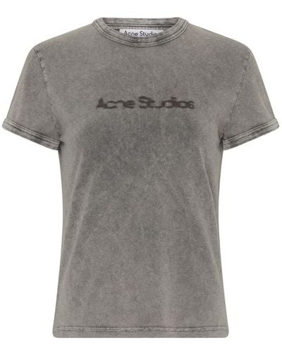 Acne Studios Logo T-shirt - Gray