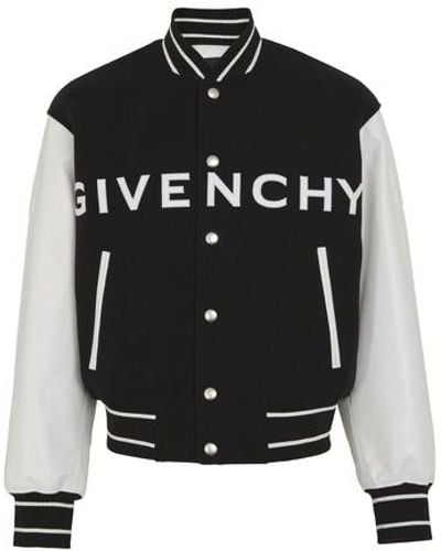Givenchy Veste bomber à manches contrastantes - Noir