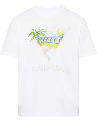 Casablancabrand T-shirt à logo Tennis Club Printed Unisex - Blanc