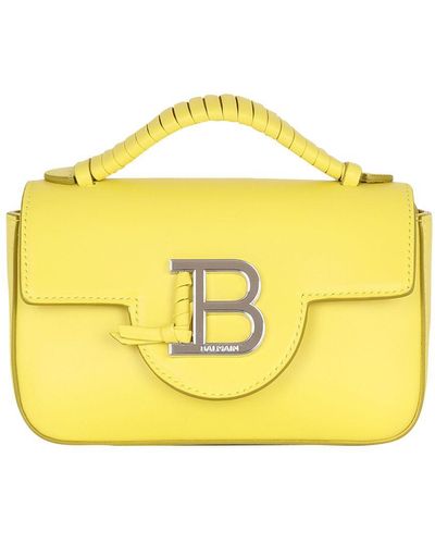 Balmain B-Buzz Leather Mini Bag - Yellow