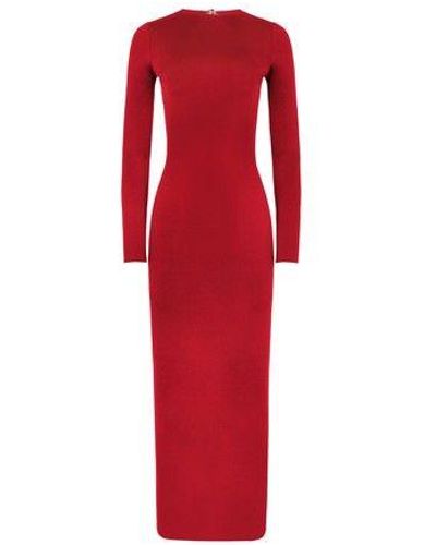 Galvan London Globe Chain Vega Dress - Red