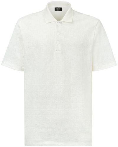 Fendi Short-Sleeved Polo Shirt - White