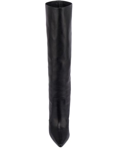Alberta Ferretti Walking Calf Leather Boots - Black