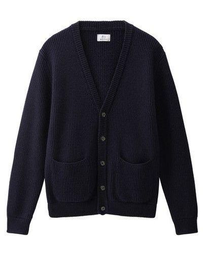 Woolrich Ribbed Cardigan Sweater - Blue