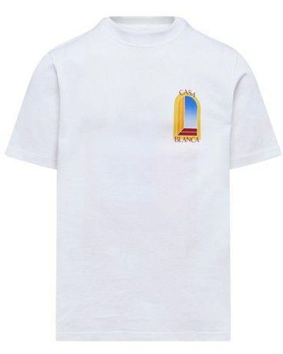 Casablancabrand L'arche De Jour Printed T-shirt - White