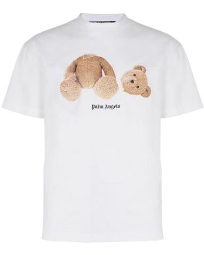 Palm Angels T-shirt à imprimé ourson - Blanc