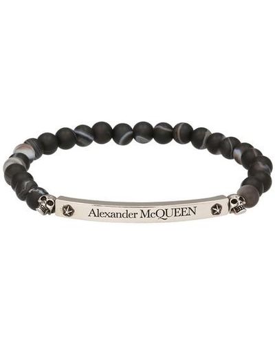 Alexander McQueen Verziertes Armband - Schwarz