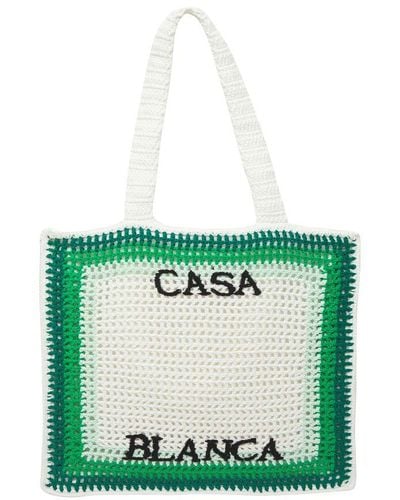 Casablancabrand Crocheted Cotton Bag - Green