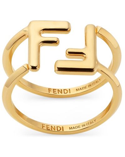 Fendi Bagues FF - Métallisé