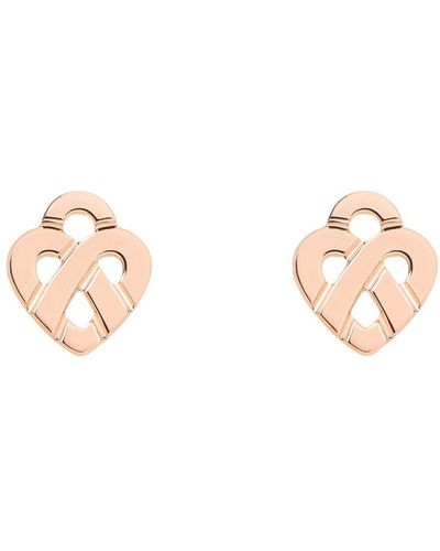 Poiray Cœur Entrelacé Earrings - Pink