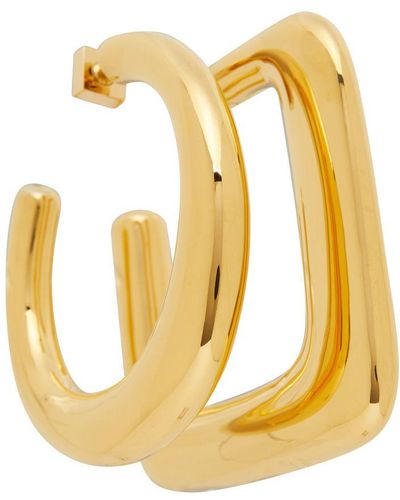 Jacquemus The Ovalo Large Hoop Earrings - Metallic