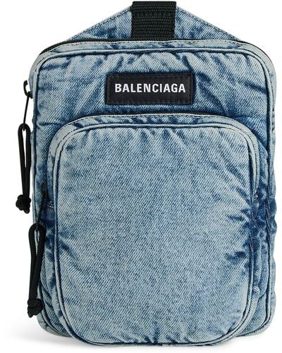 Balenciaga Sac Messenger Explorer - Bleu
