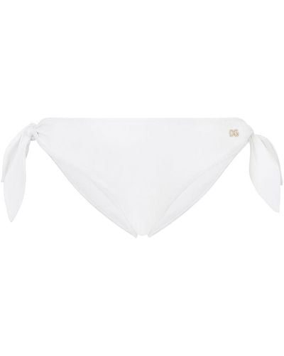 Dolce & Gabbana Tie Bikini Bottoms - White