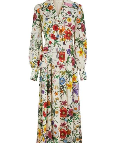 Gucci Flora Linen Dress - Multicolor