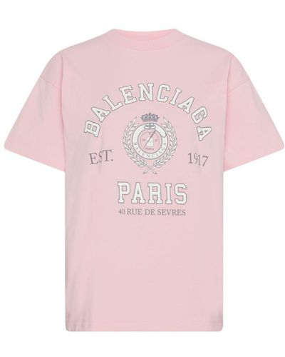 Balenciaga College 1917 T-shirt Pink