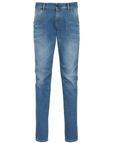 Balmain Denim Slim Jeans - Blue