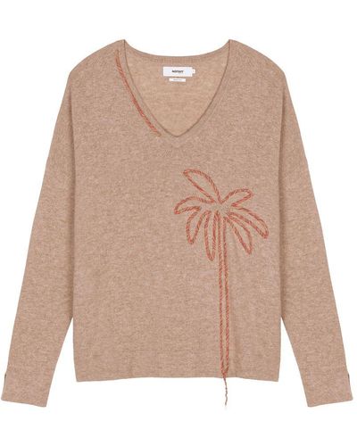 Not Shy Angel Wool And Cashhmere Jumper - Natural