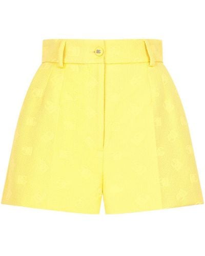 Dolce & Gabbana Jacquard Shorts - Yellow