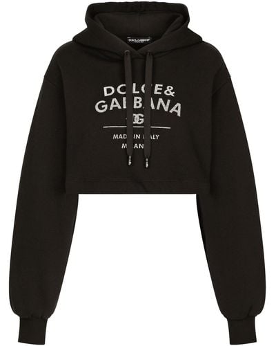 Dolce & Gabbana Sweat à capuche en jersey - Noir