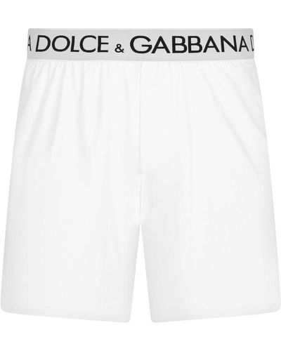 Dolce & Gabbana Two-Way Stretch Cotton Boxer Shorts - White