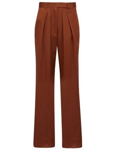 Rochas Pleated Trousers - Brown