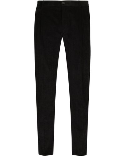 Dolce & Gabbana Pantalon en velours côtelé extensible - Noir