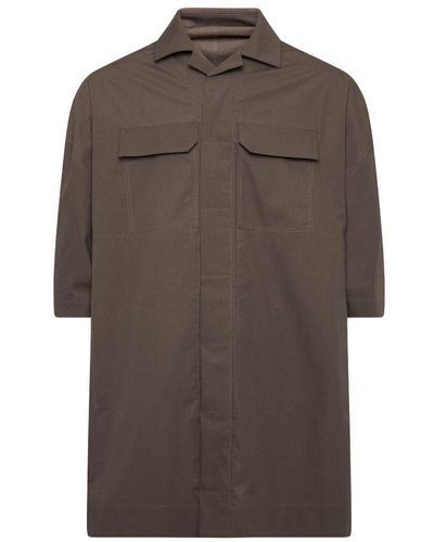 Rick Owens Camicia Magnum Tommy Shirt - Brown