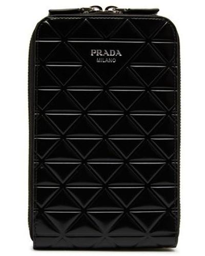 Prada Smartphone-Tasche mit Schultergurt - Schwarz