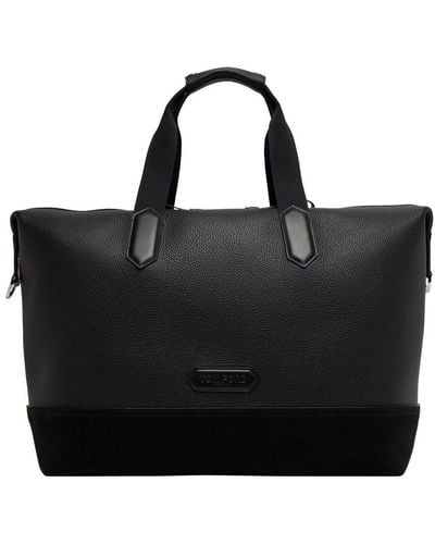 Tom Ford Messenger Leather Bag - Black