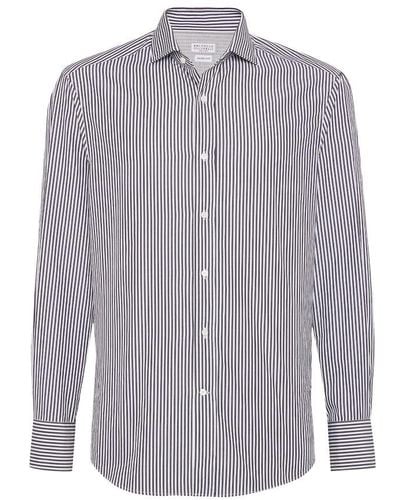 Brunello Cucinelli Slim Fit Shirt - Blue