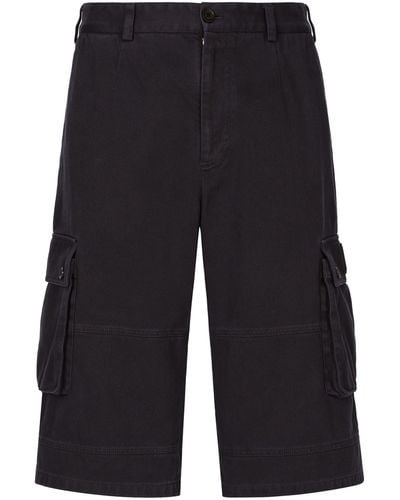 Dolce & Gabbana Cargo-Shorts aus Baumwolle mit Tag - Schwarz
