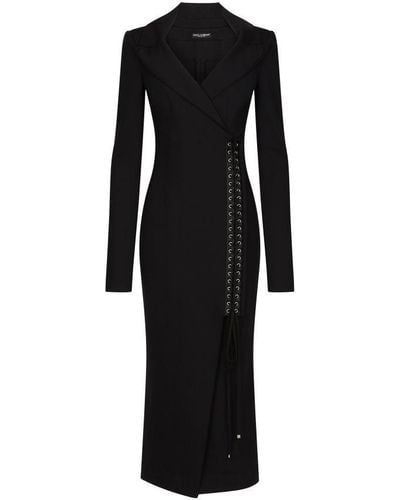 Dolce & Gabbana Jersey Coat Dress - Black