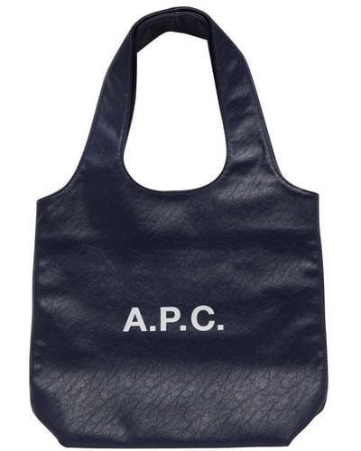 A.P.C. Ninon Small Tote Bag - Blue