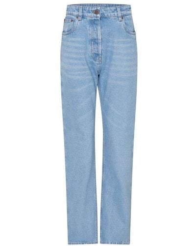 Prada jeans with Ostrich Feathers Applications women - Glamood Outlet