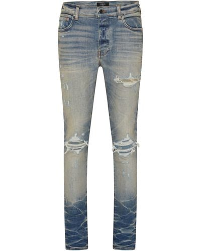 Amiri MX1 Jeans Skinny Fit Bandana Jacquard - Blau
