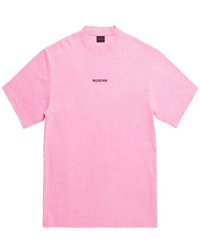Balenciaga T-shirt Back Fit Medium - Pink