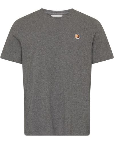 Maison Kitsuné Fox Head Patch Tee-Shirt - Gray