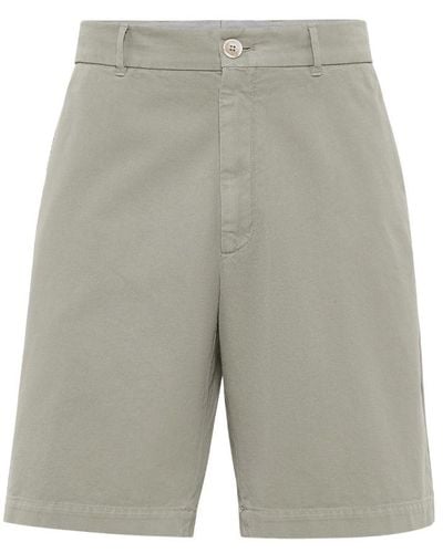 Brunello Cucinelli Gabardine Bermuda Shorts - Gray