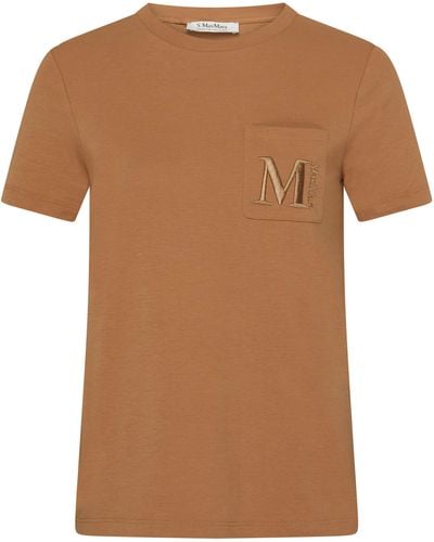 Max Mara Kurzarm-T-Shirt Madera - Braun