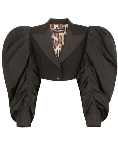 Dolce & Gabbana Wool Poplin Jacket - Black