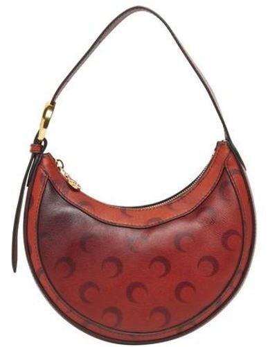 Marine Serre Airbrushed Crafted Leather Mini Eclips - Red