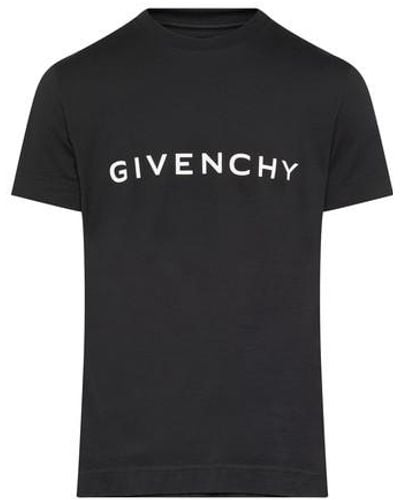 Givenchy Archetype T-Shirt aus Baumwoll-Jersey mit Logoprint - Schwarz